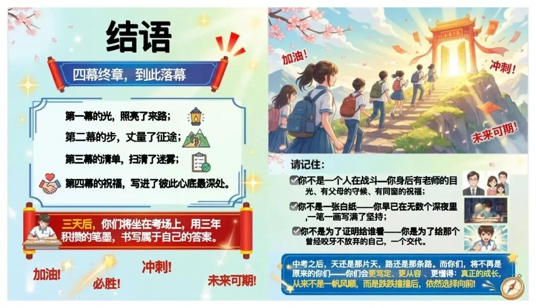 中考最后一课主题班会:青春不散场,梦想正起航-第18张图片-四季读书网