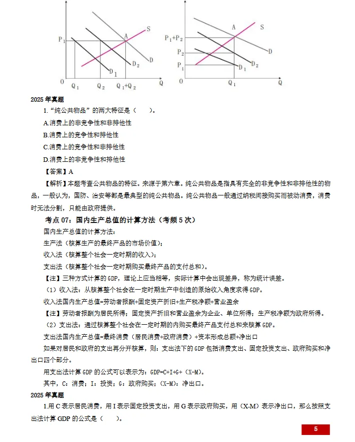真题考点26年中级经济师经济基础,考过5次了!-第6张图片-四季读书网