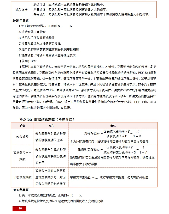 真题考点26年中级经济师经济基础,考过5次了!-第11张图片-四季读书网