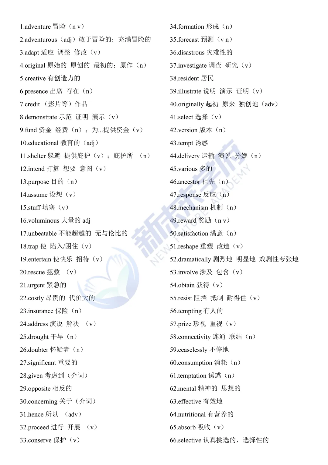 高考英语真题高频词(考前必看)-第18张图片-四季读书网
