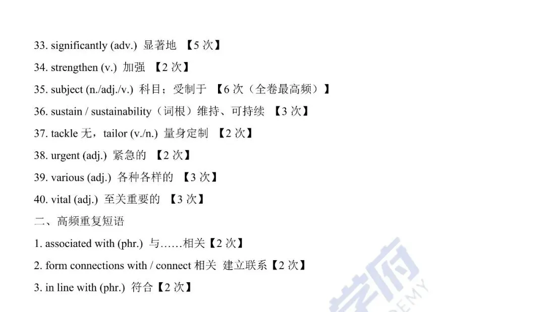高考英语真题高频词(考前必看)-第28张图片-四季读书网