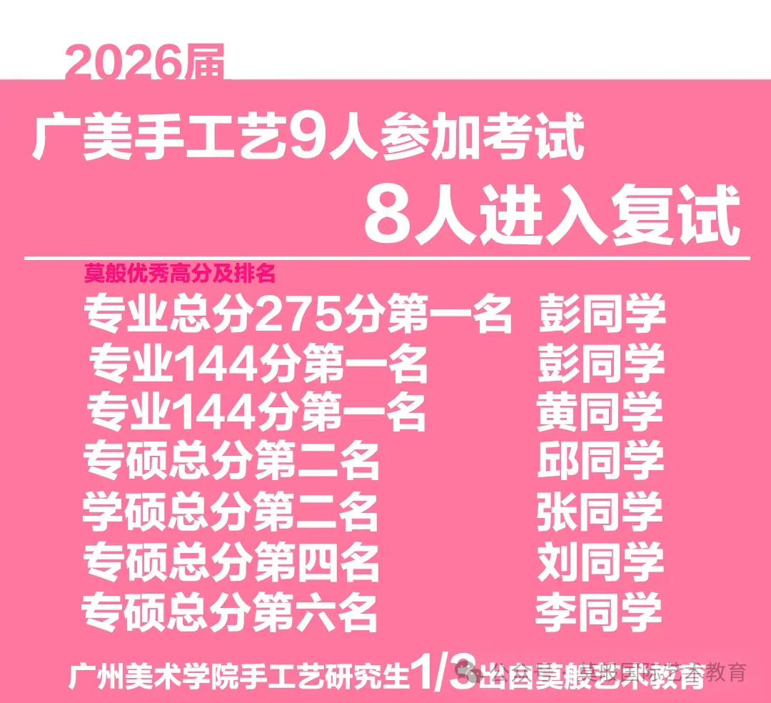27广美手工艺考研全指南|内含导师/真题整理/往届报录比-第17张图片-四季读书网