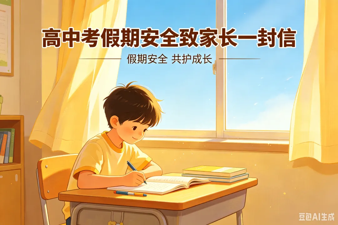 2026年高中考放假通知与假期安全致家长一封信-第1张图片-四季读书网