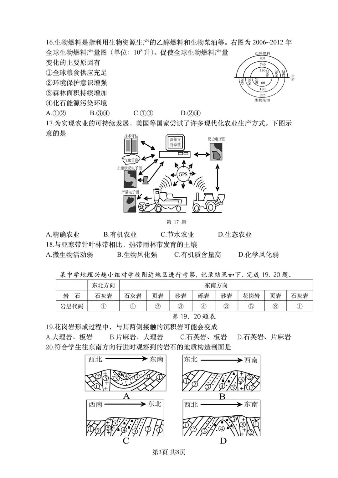真题分析(四)2015年10月浙江选考地理试题(原卷+答案)-第4张图片-四季读书网