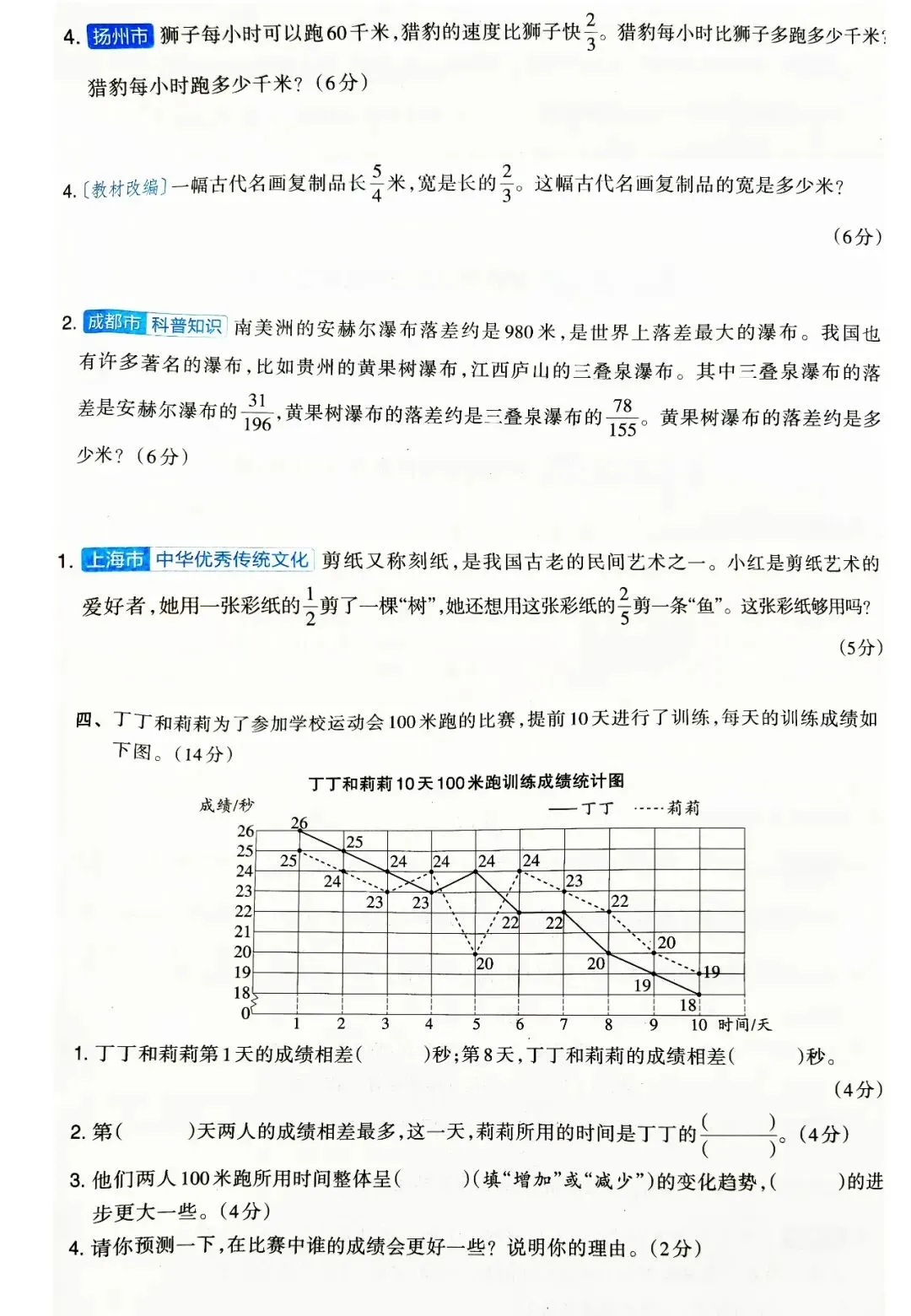 2026苏教版数学期末试卷一年级,二年级,三年级,四年级,五年级,六年级小升初(常考题,易错题)-第21张图片-四季读书网