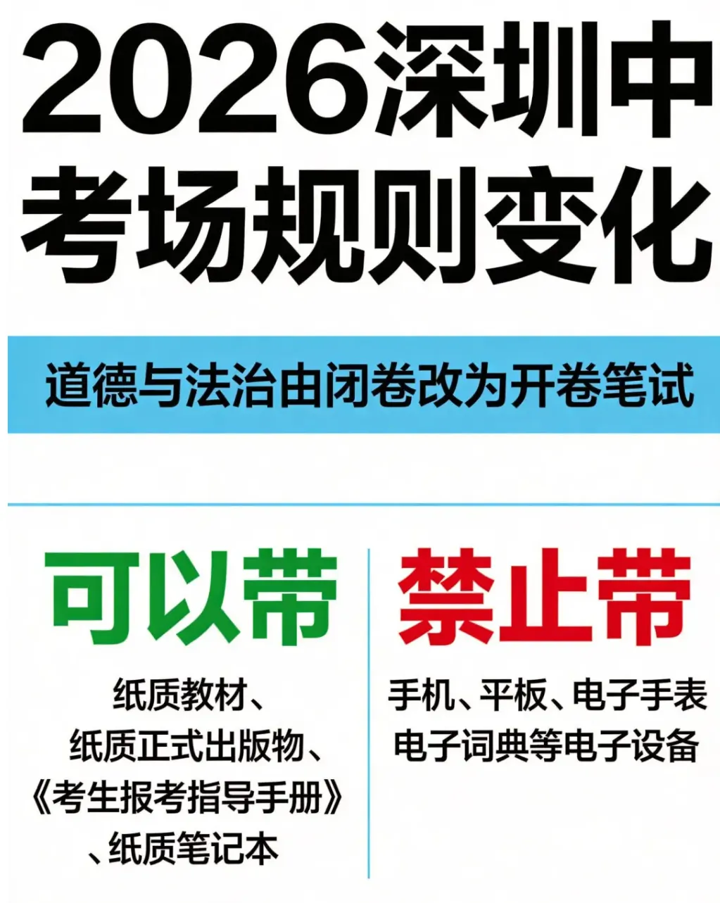 深圳中考倒计时21天!考场规则有变动,冲刺阶段家长替孩子注意这几个事项!-第1张图片-四季读书网
