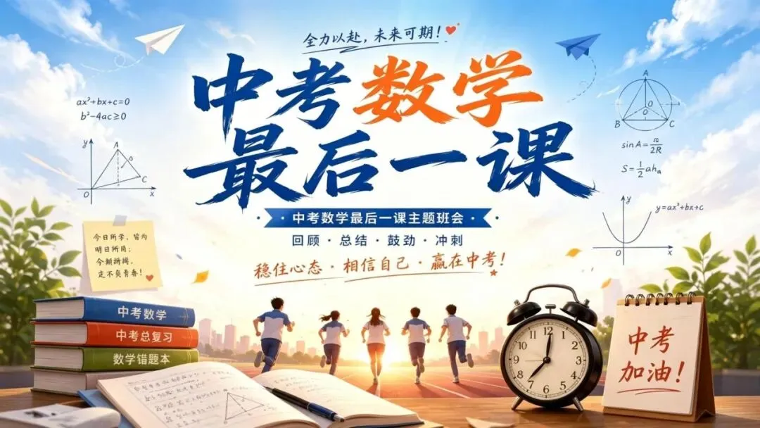 【初三下】数学中考冲刺班会 PPT:中考数学最后一课|九年级数学考前最后一课:核心考点梳理与应试技巧(文末免费领取)-第5张图片-四季读书网