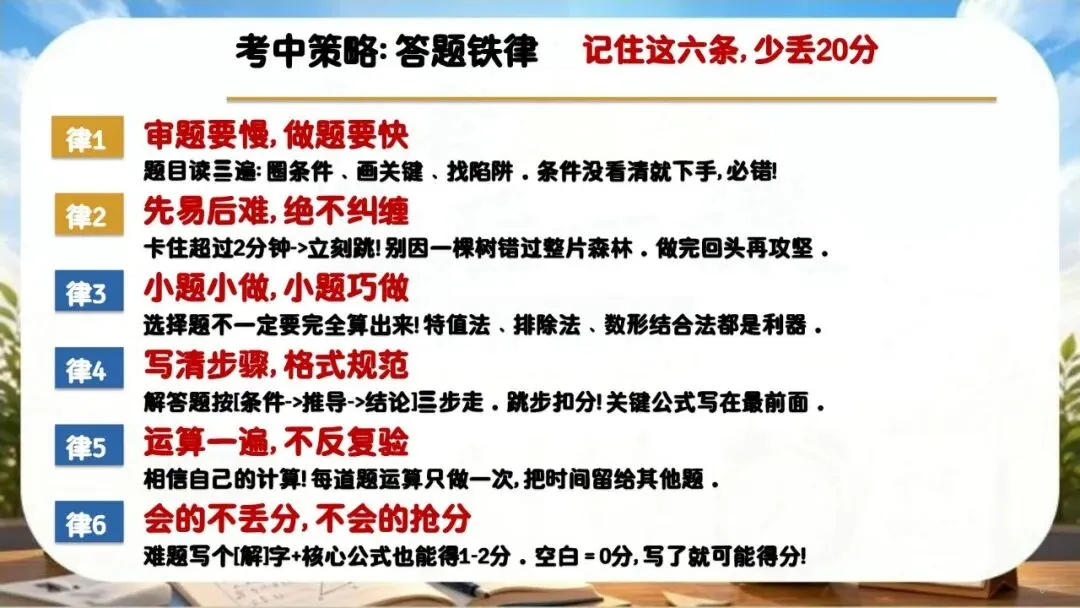 【初三下】数学中考冲刺班会 PPT:中考数学最后一课|九年级数学考前最后一课:核心考点梳理与应试技巧(文末免费领取)-第16张图片-四季读书网