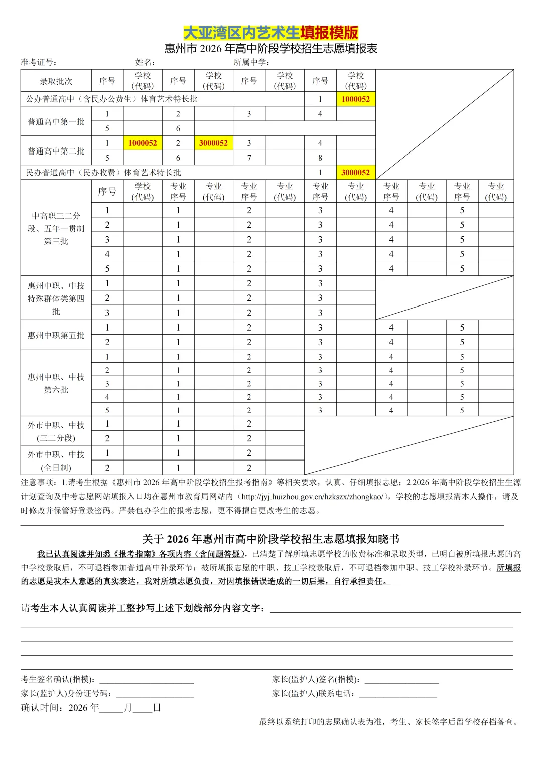 惠州中考志愿填报指南(内附志愿填报表)-第11张图片-四季读书网