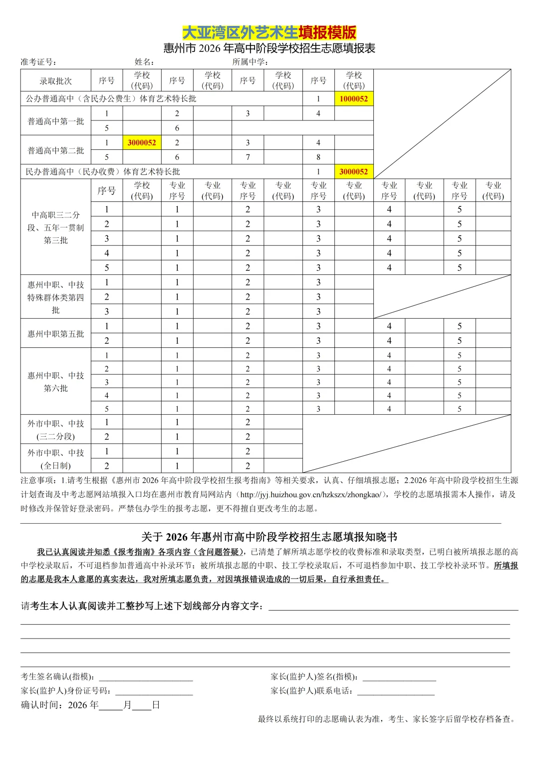 惠州中考志愿填报指南(内附志愿填报表)-第13张图片-四季读书网