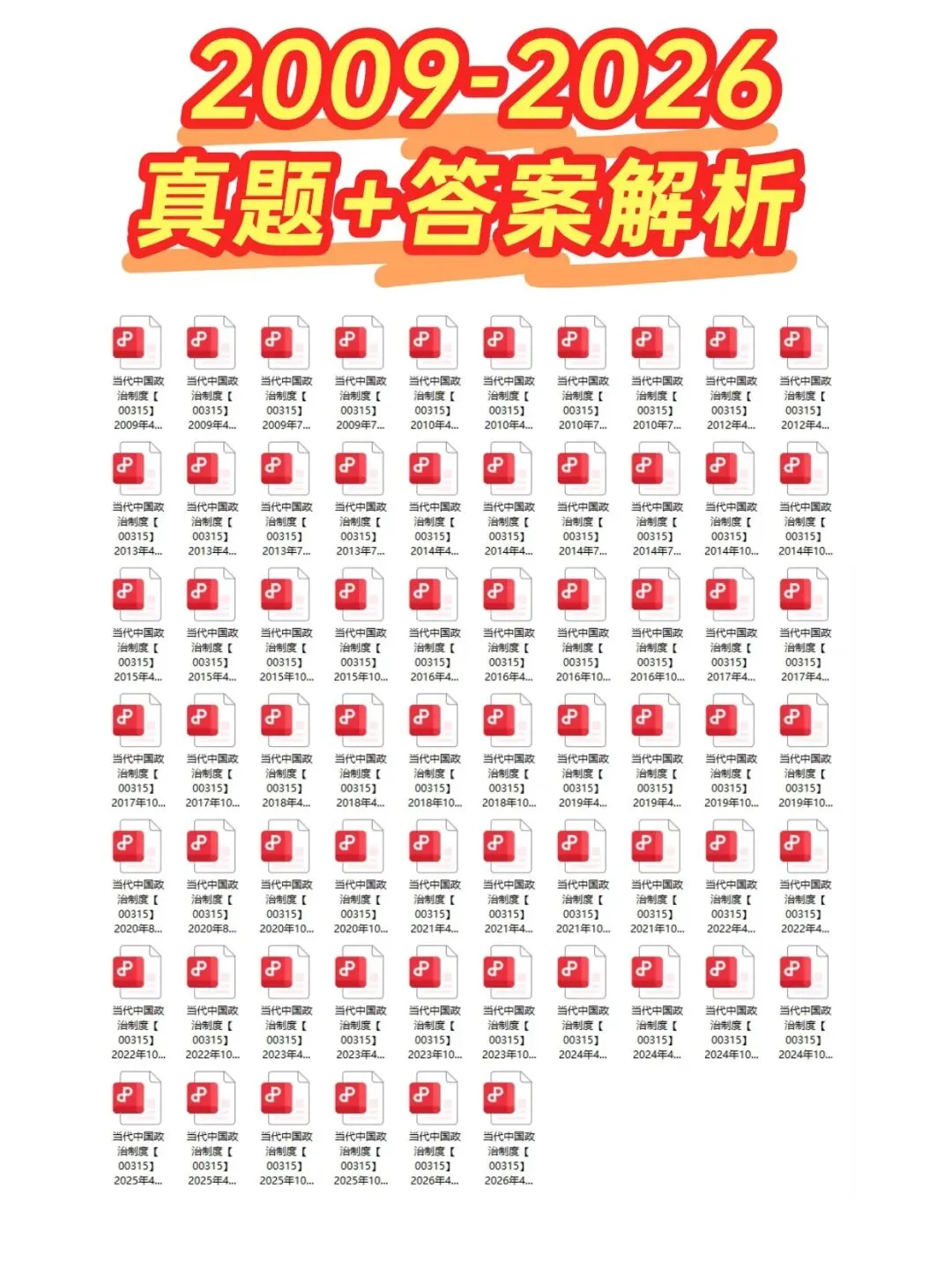 自考当代中国政治制度00315历年真题含答案解析,核心知识点总结,考前十页纸,五色笔记,思维导图备考资料包,新大纲刷题软件题库-第4张图片-四季读书网