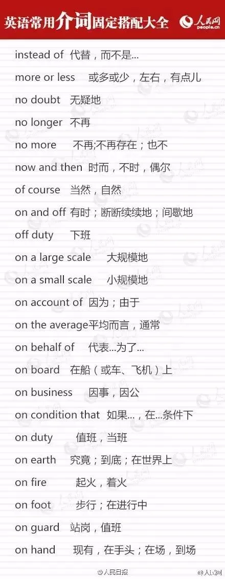 这九类介词用法辨析,中考英语必考(附固定搭配)-第9张图片-四季读书网