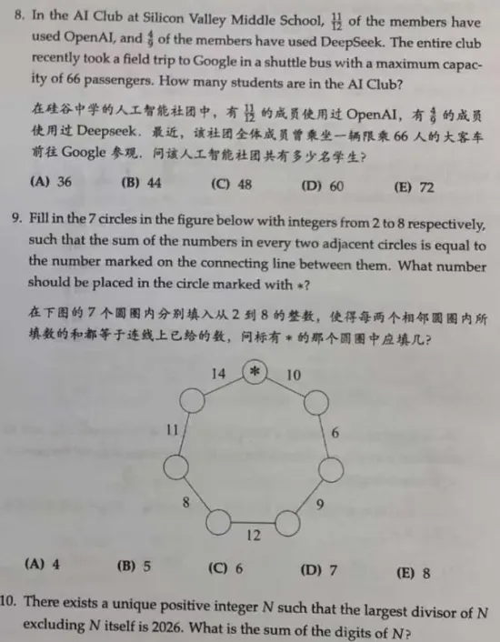 AMC8竞赛真题大放送!2000-2026年全收录,速来领取~-第9张图片-四季读书网