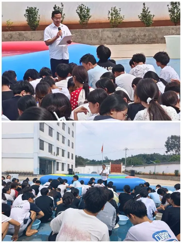 泼水释压助冲刺.凝心鼓劲战中考——竹园中学开展初三消暑减压泼水主题活动-第8张图片-四季读书网