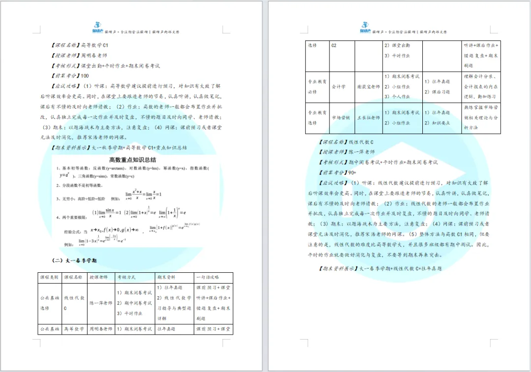 限时领取!武大春季学期期末真题+复习攻略(大一至大三全囊括)-第6张图片-四季读书网