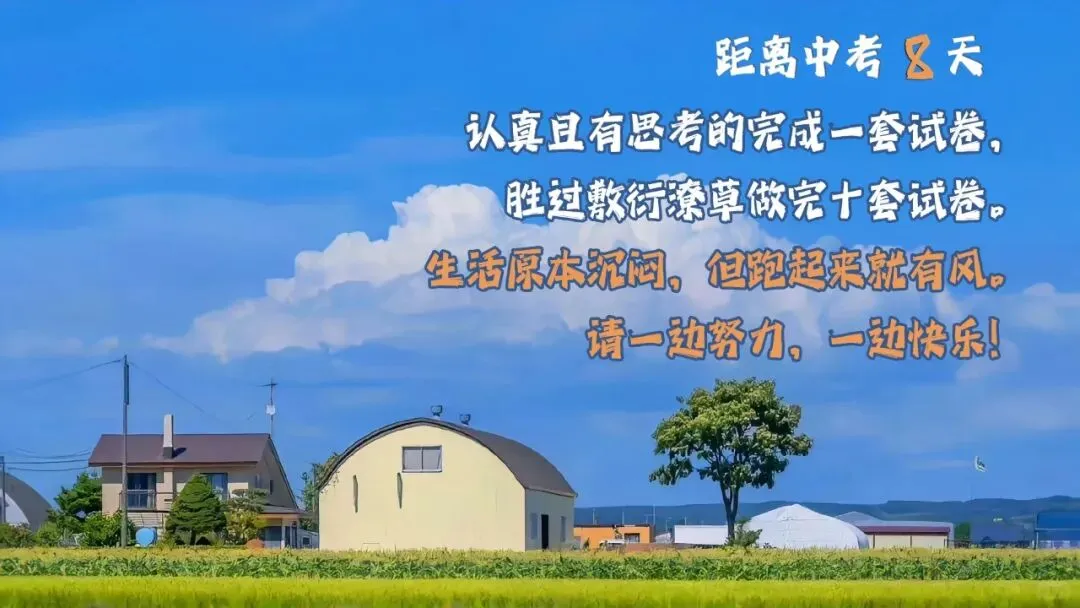 距中考8天-第1张图片-四季读书网