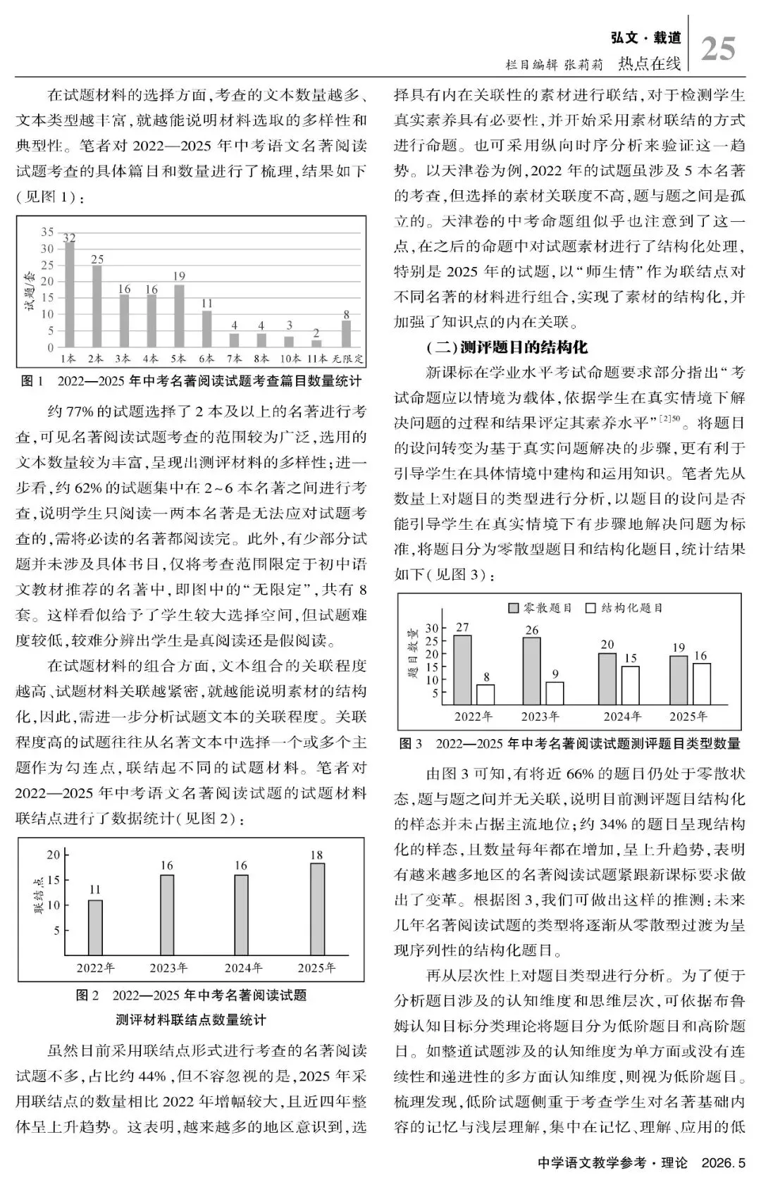 指向结构化考查的中考名著阅读命题趋势探析-第3张图片-四季读书网