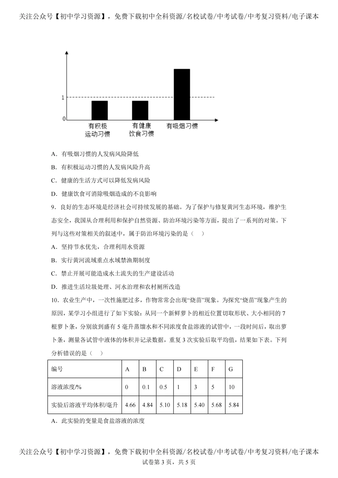 2025年安徽省中考生物、地理真题试卷(含答案)-第5张图片-四季读书网
