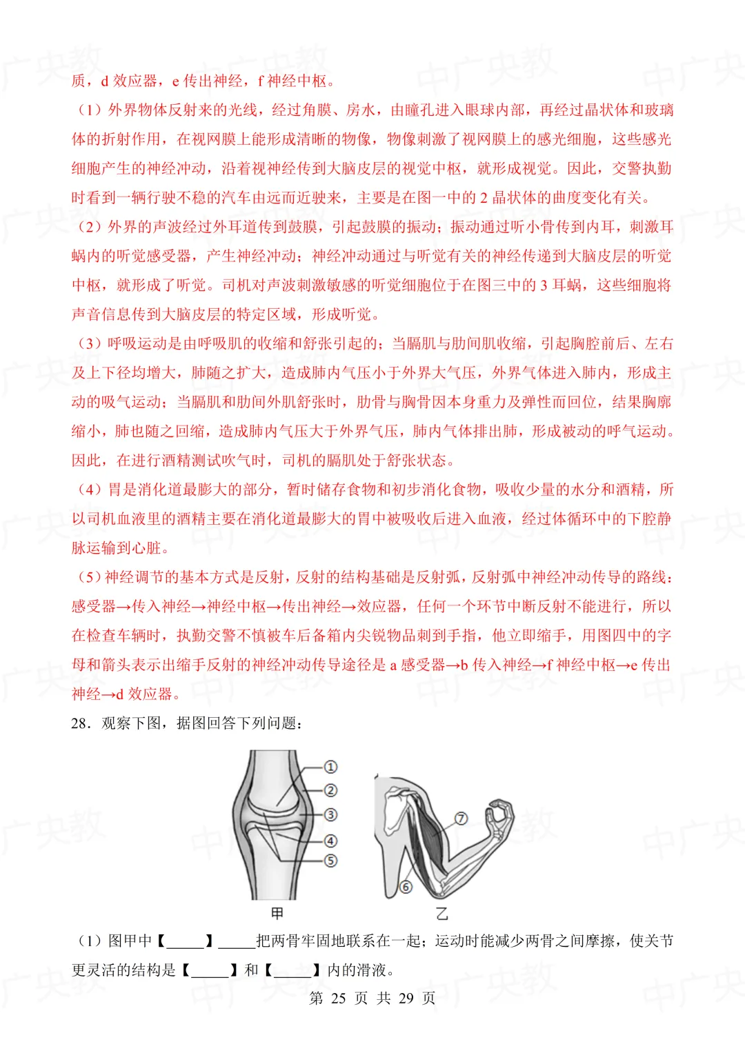 干货分享 | 中考生物模拟卷+答案-第26张图片-四季读书网