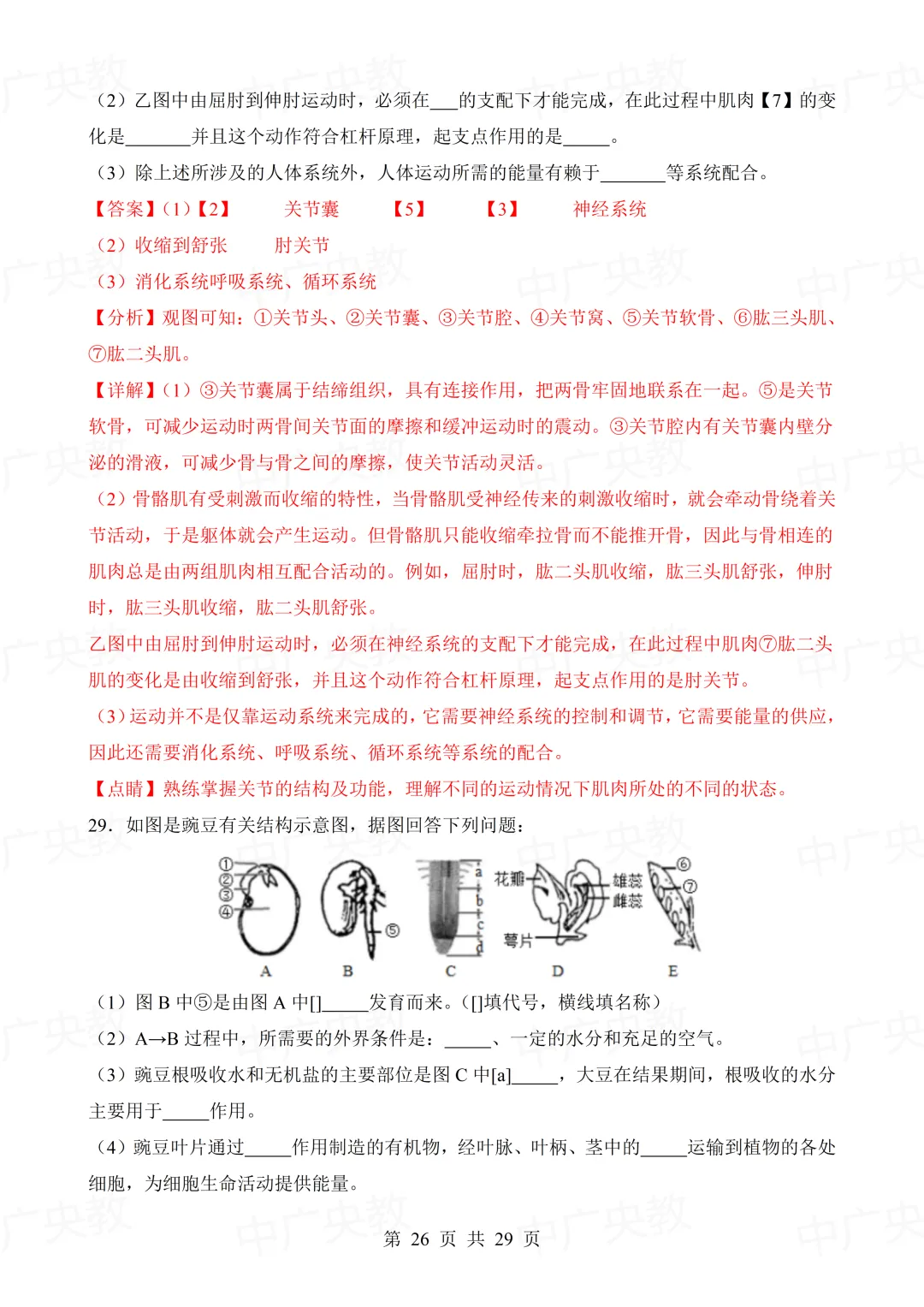 干货分享 | 中考生物模拟卷+答案-第27张图片-四季读书网