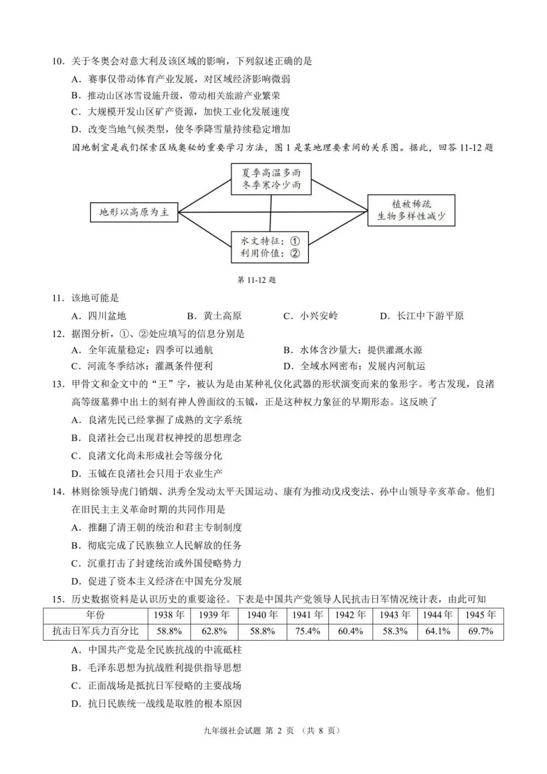 【中考二模·全科】2026.06浙江·名校发展共同体中考二模试卷含答案(语文、科学、英语、听力mp3、数学、社会)-第39张图片-四季读书网