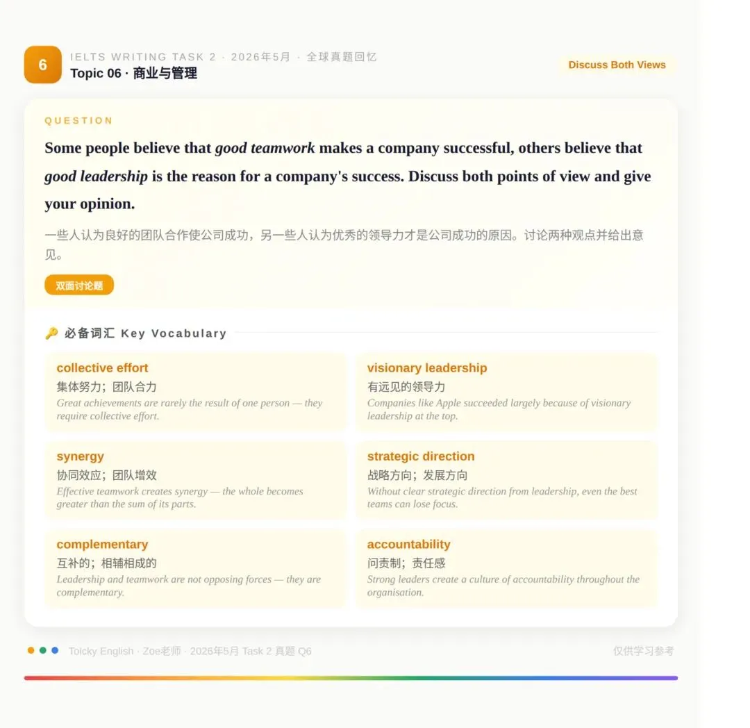 2026年5月 · 9道雅思Task 2真题汇总,附每题必备词汇-第6张图片-四季读书网