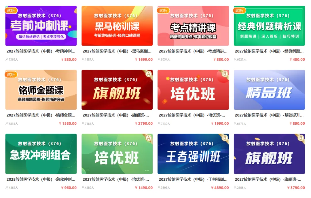 2027年放射医学技术(中级)考试题库含2026年真题精选及详解【历年真题+章节题库+试题】AI讲解更新-第2张图片-四季读书网