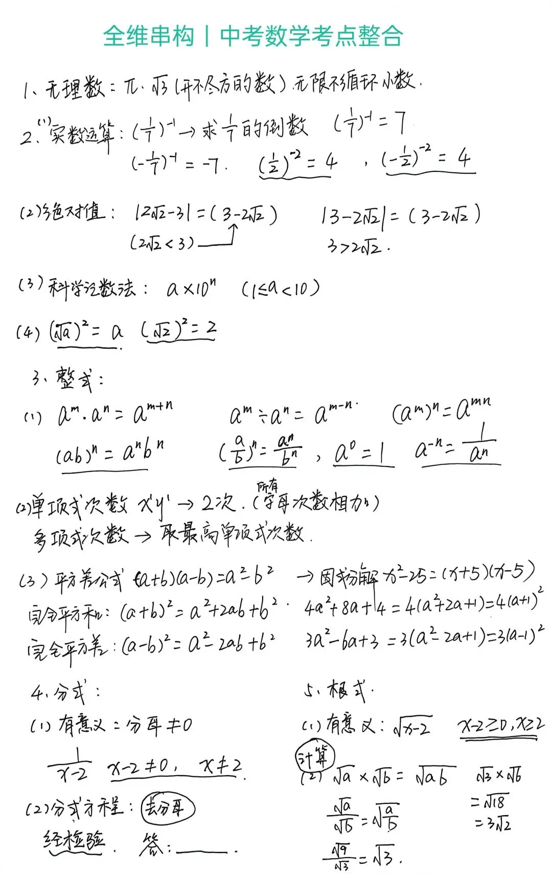 经纬数脉|中考数学全考点闭环梳理-第1张图片-四季读书网 经纬数脉|中考数学全考点闭环梳理-第1张图片-四季读书网
