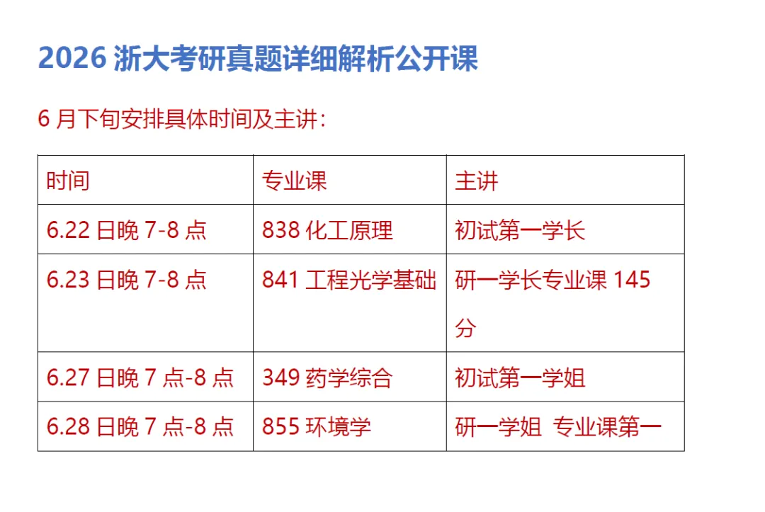 2026浙大考研真题详细解析公开课-第5张图片-四季读书网