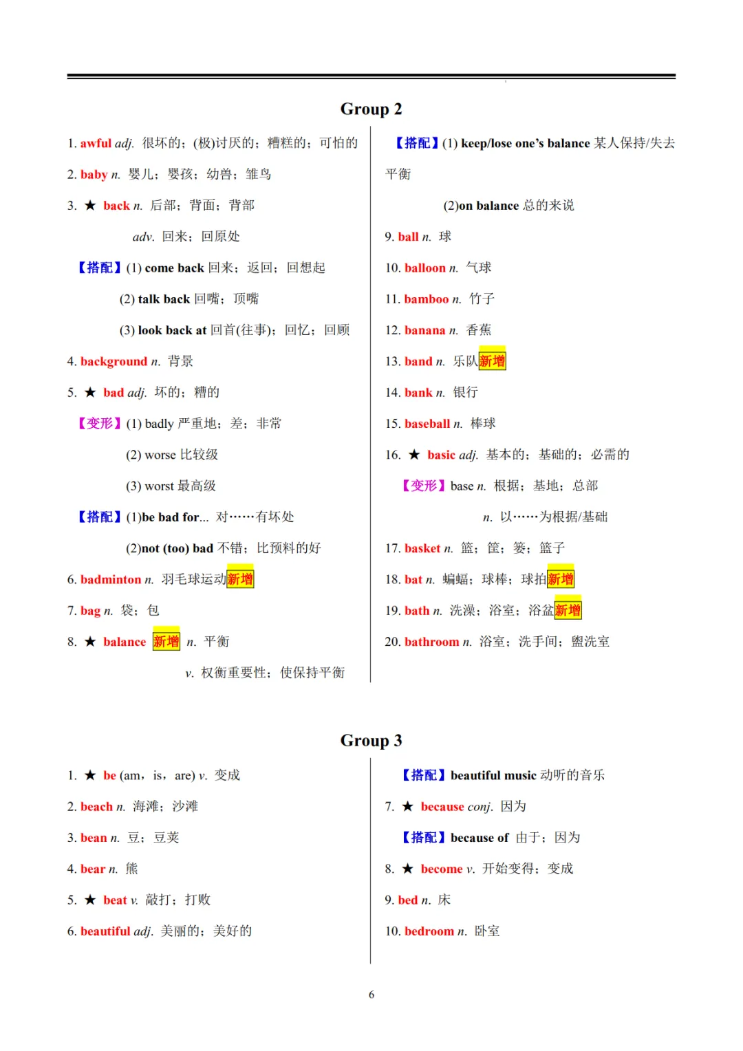中考英语高频词汇1600词-第6张图片-四季读书网