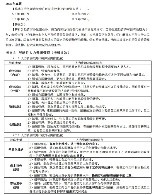 [真题考点精粹] 中经《人力资源》完整版直接刷!-第3张图片-四季读书网