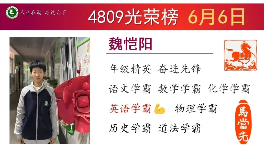6月6日星期6“班级光荣榜”丨模拟考试考好了,要让它更好;考差了,也不是坏事!当下你在做什么,才算数!-第2张图片-四季读书网