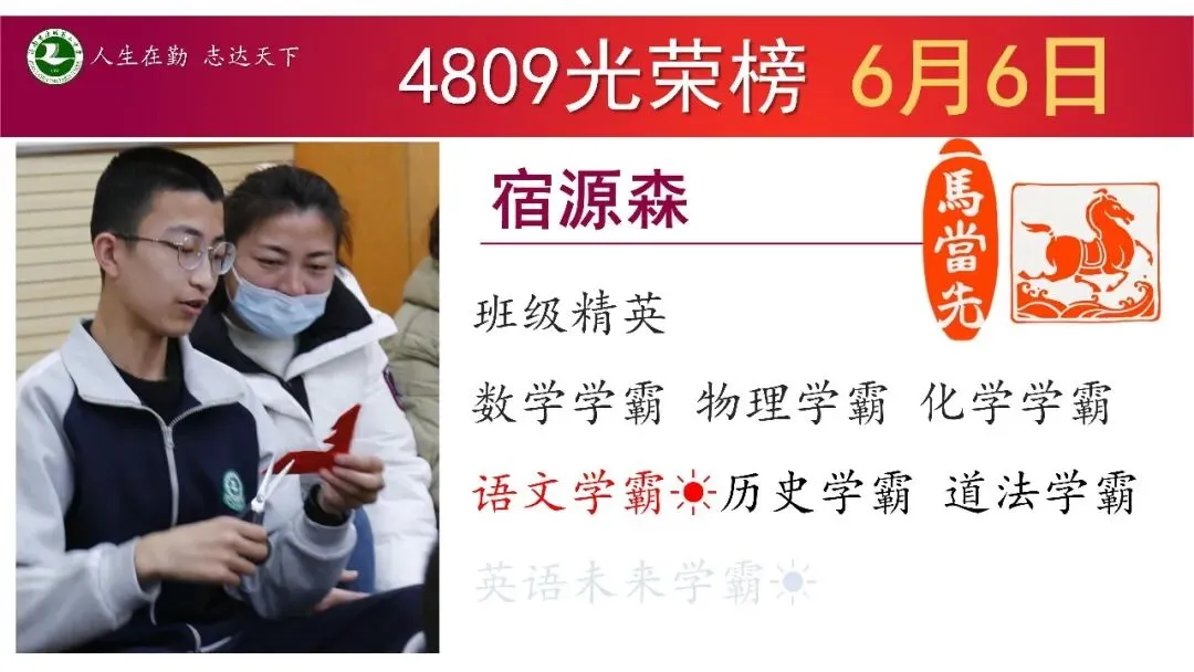 6月6日星期6“班级光荣榜”丨模拟考试考好了,要让它更好;考差了,也不是坏事!当下你在做什么,才算数!-第3张图片-四季读书网