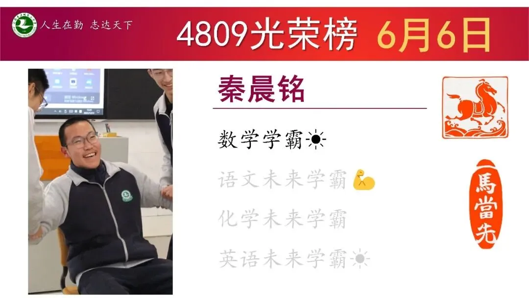 6月6日星期6“班级光荣榜”丨模拟考试考好了,要让它更好;考差了,也不是坏事!当下你在做什么,才算数!-第4张图片-四季读书网