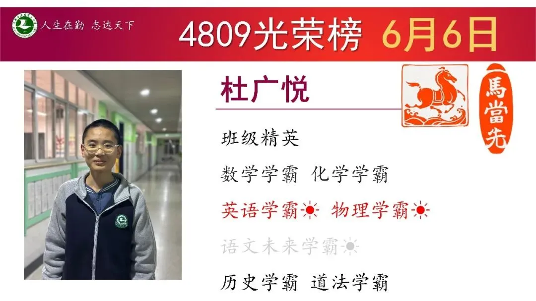 6月6日星期6“班级光荣榜”丨模拟考试考好了,要让它更好;考差了,也不是坏事!当下你在做什么,才算数!-第5张图片-四季读书网
