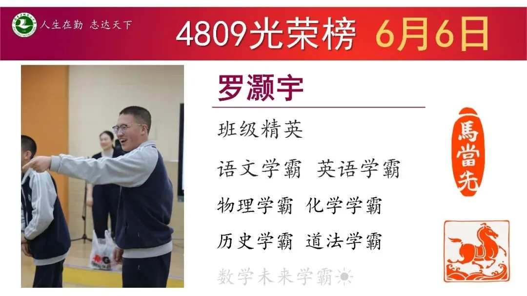 6月6日星期6“班级光荣榜”丨模拟考试考好了,要让它更好;考差了,也不是坏事!当下你在做什么,才算数!-第7张图片-四季读书网