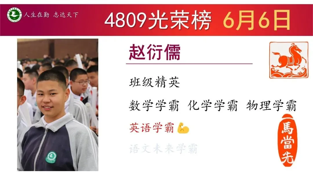 6月6日星期6“班级光荣榜”丨模拟考试考好了,要让它更好;考差了,也不是坏事!当下你在做什么,才算数!-第8张图片-四季读书网