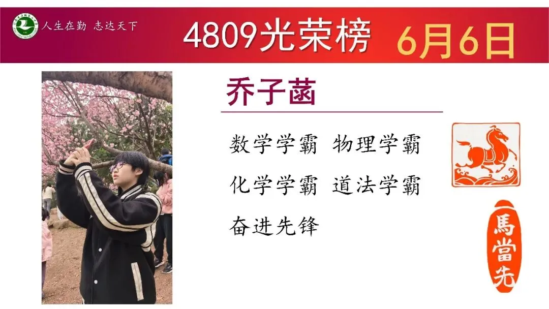 6月6日星期6“班级光荣榜”丨模拟考试考好了,要让它更好;考差了,也不是坏事!当下你在做什么,才算数!-第12张图片-四季读书网
