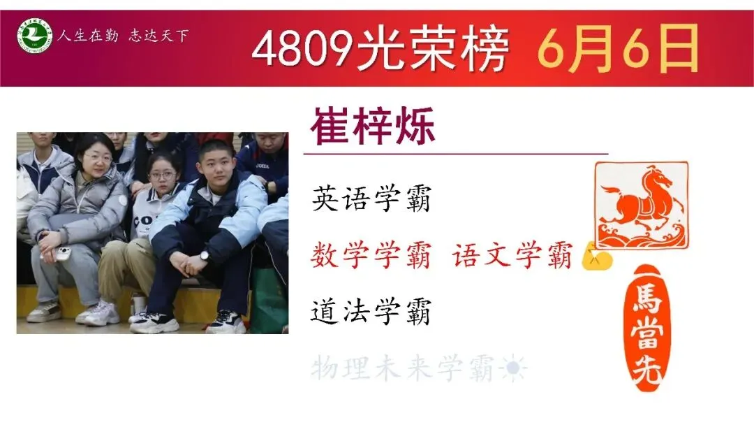 6月6日星期6“班级光荣榜”丨模拟考试考好了,要让它更好;考差了,也不是坏事!当下你在做什么,才算数!-第17张图片-四季读书网