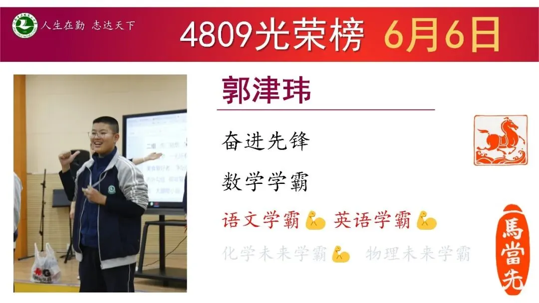 6月6日星期6“班级光荣榜”丨模拟考试考好了,要让它更好;考差了,也不是坏事!当下你在做什么,才算数!-第25张图片-四季读书网
