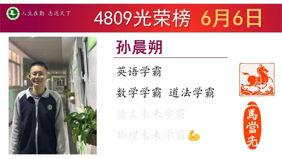 6月6日星期6“班级光荣榜”丨模拟考试考好了,要让它更好;考差了,也不是坏事!当下你在做什么,才算数!-第27张图片-四季读书网