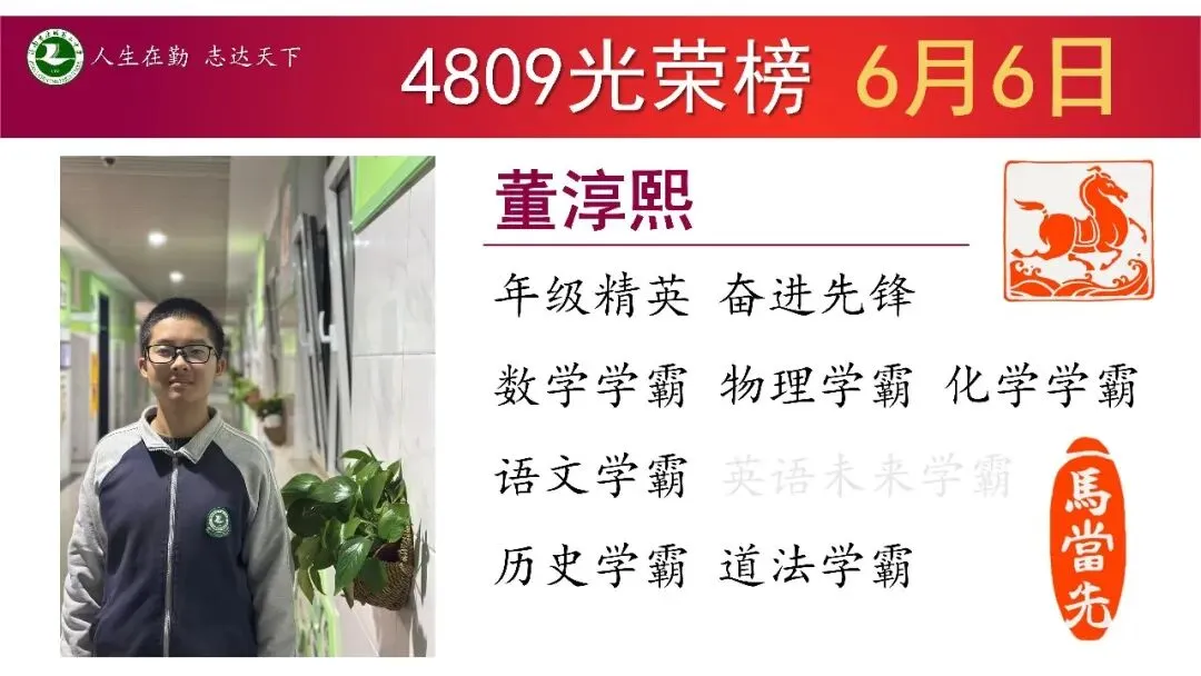 6月6日星期6“班级光荣榜”丨模拟考试考好了,要让它更好;考差了,也不是坏事!当下你在做什么,才算数!-第33张图片-四季读书网