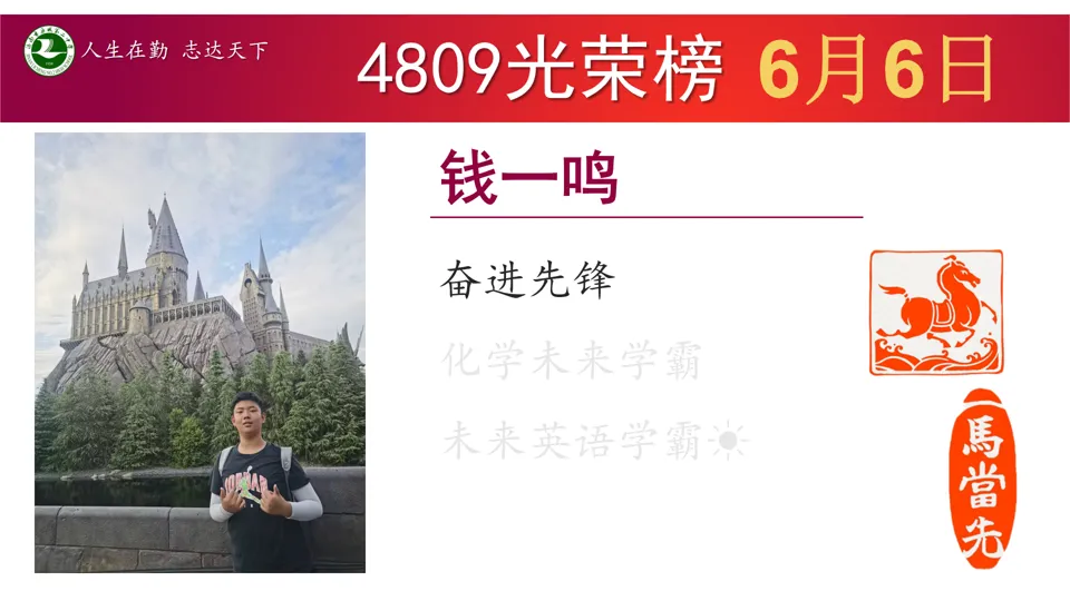 6月6日星期6“班级光荣榜”丨模拟考试考好了,要让它更好;考差了,也不是坏事!当下你在做什么,才算数!-第41张图片-四季读书网