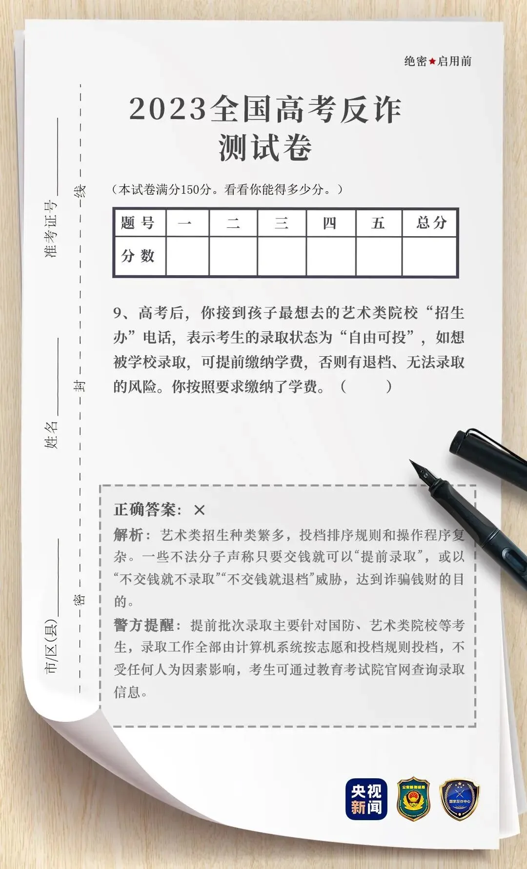 别信,这些都是高考诈骗套路!一份反诈试卷带你“见招拆招”→-第11张图片-四季读书网