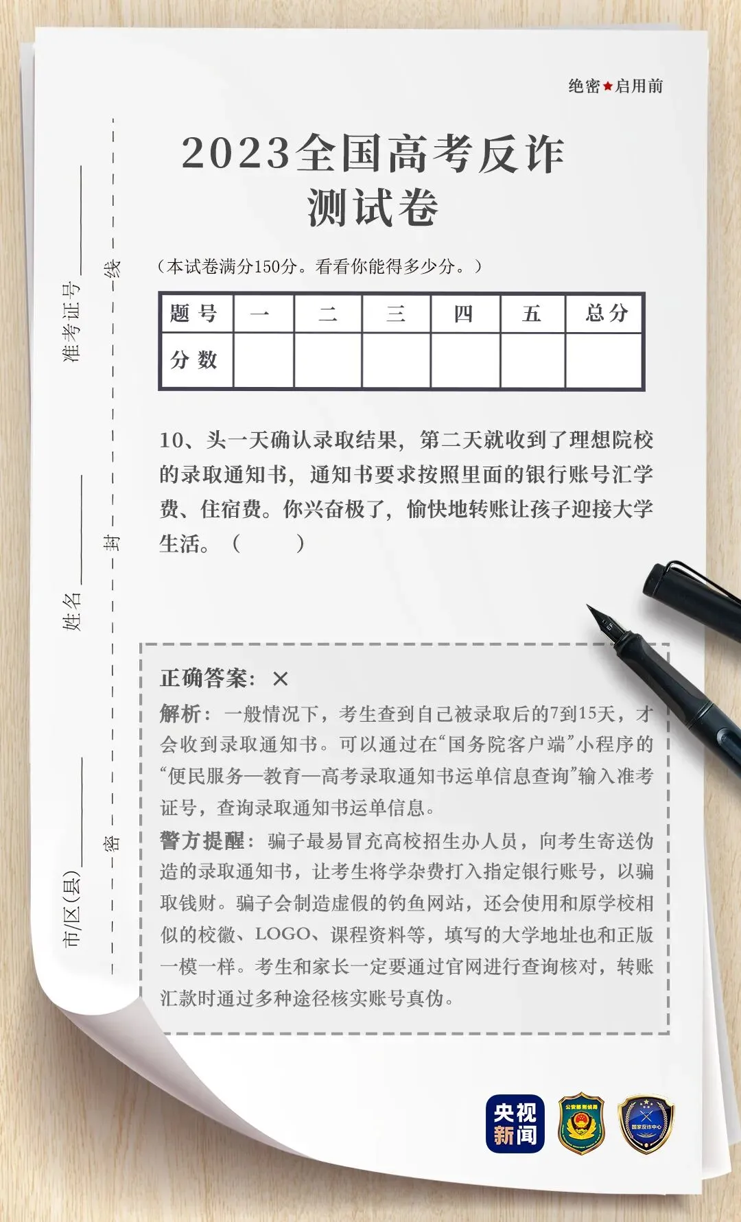 别信,这些都是高考诈骗套路!一份反诈试卷带你“见招拆招”→-第12张图片-四季读书网