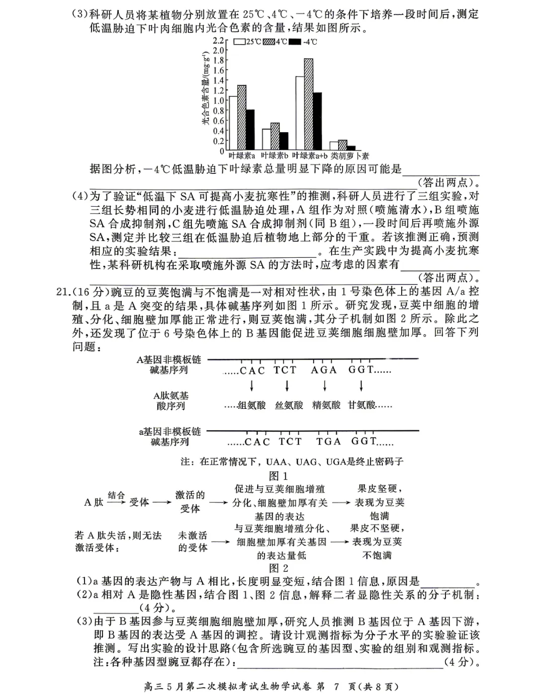 2026届湖北省高三5月第二次模拟考试生物学试题及答案-第9张图片-四季读书网