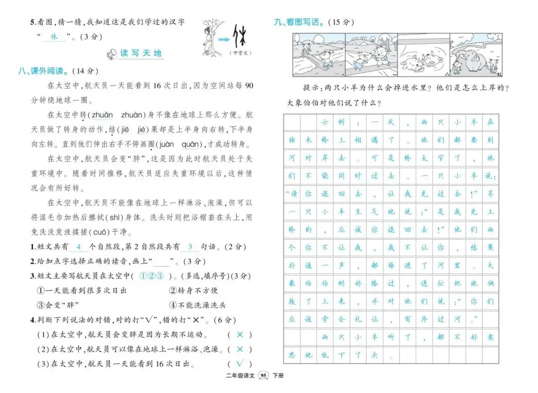 【期末试卷】2026年春语文1-6年级《期末综合复习》(带答案,可下载电子版)-第13张图片-四季读书网