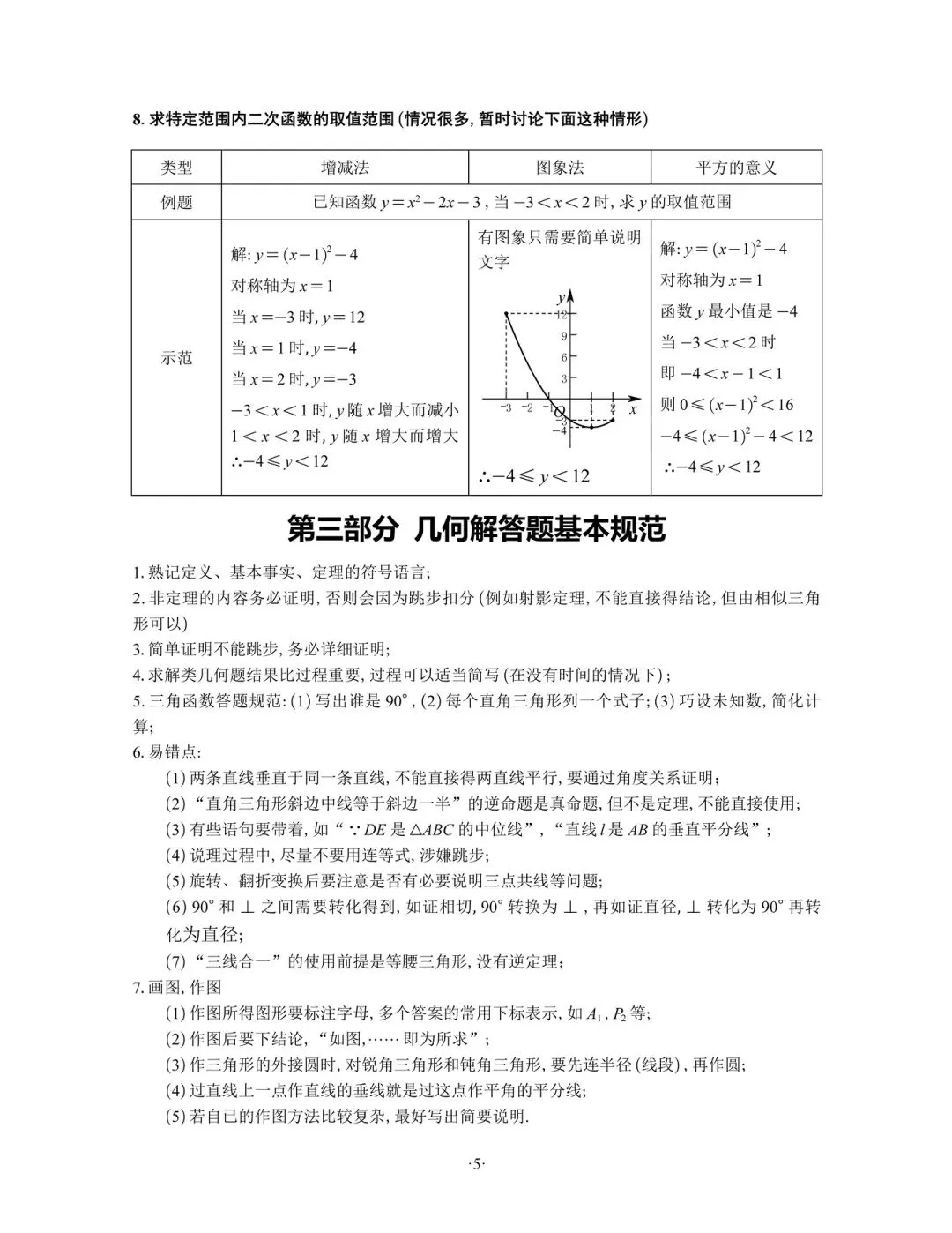 中考数学考前重点与答题规范和注意事项-第5张图片-四季读书网