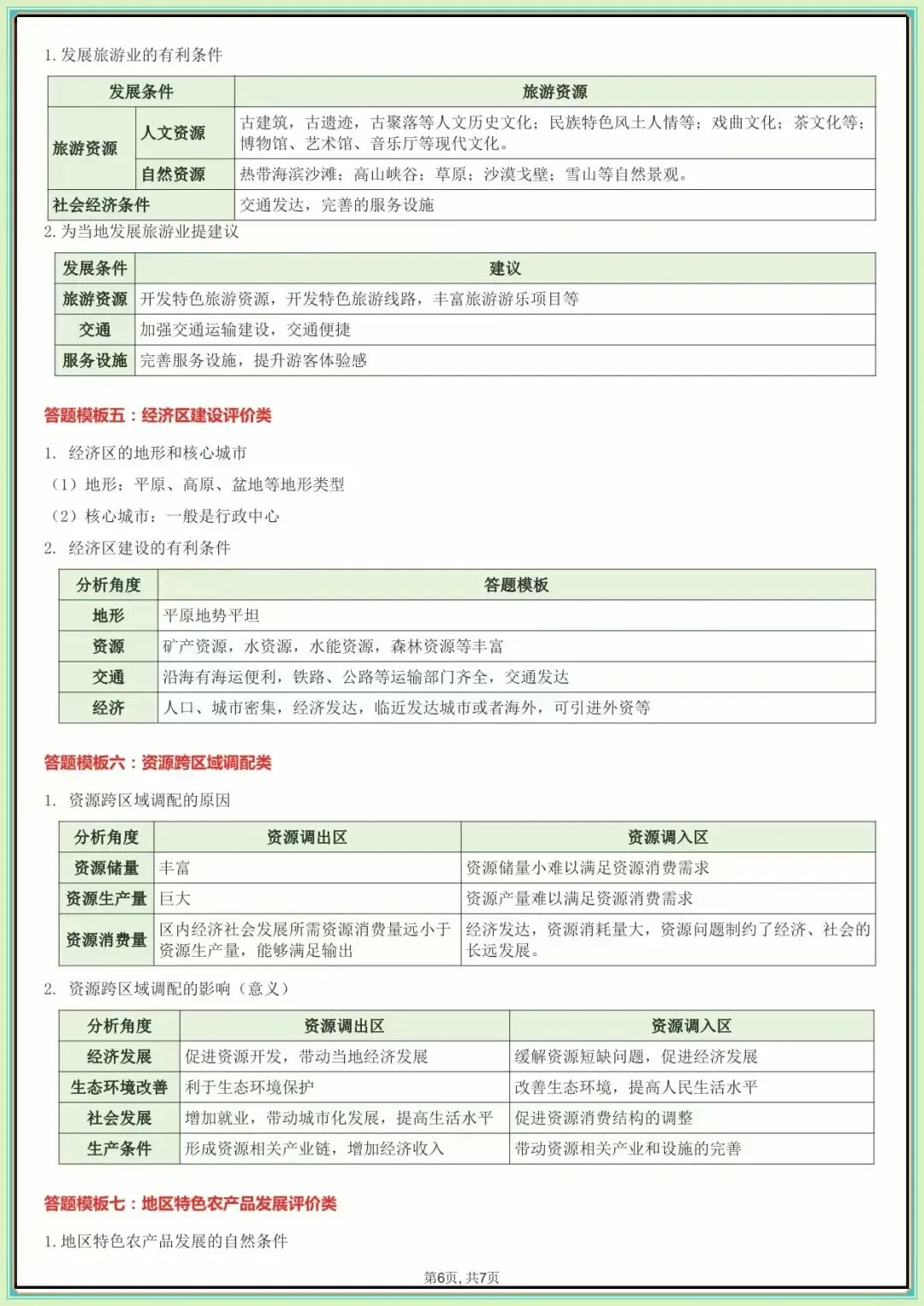 【中考地理综合题答题模板】2026年中考地理综合题答题模板(可下载打印)-第6张图片-四季读书网 【中考地理综合题答题模板】2026年中考地理综合题答题模板(可下载打印)-第6张图片-四季读书网