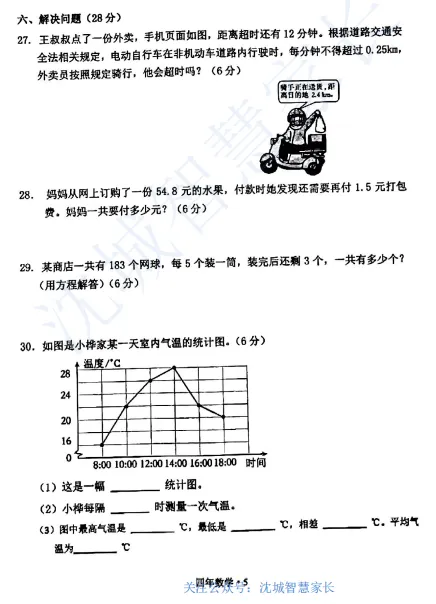 2024-2025沈阳四年级下学期期末试卷汇总-第5张图片-四季读书网